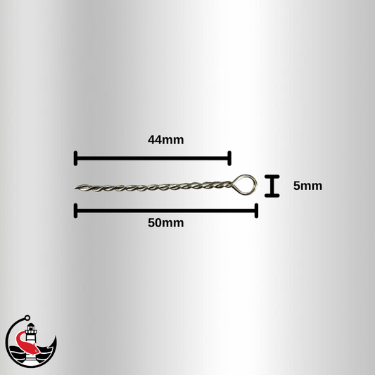 Twisted Wire Screw Eyes - 1mmx50mm