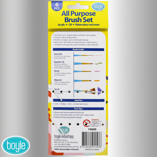 Boyle All Purpose Fine Brushes
