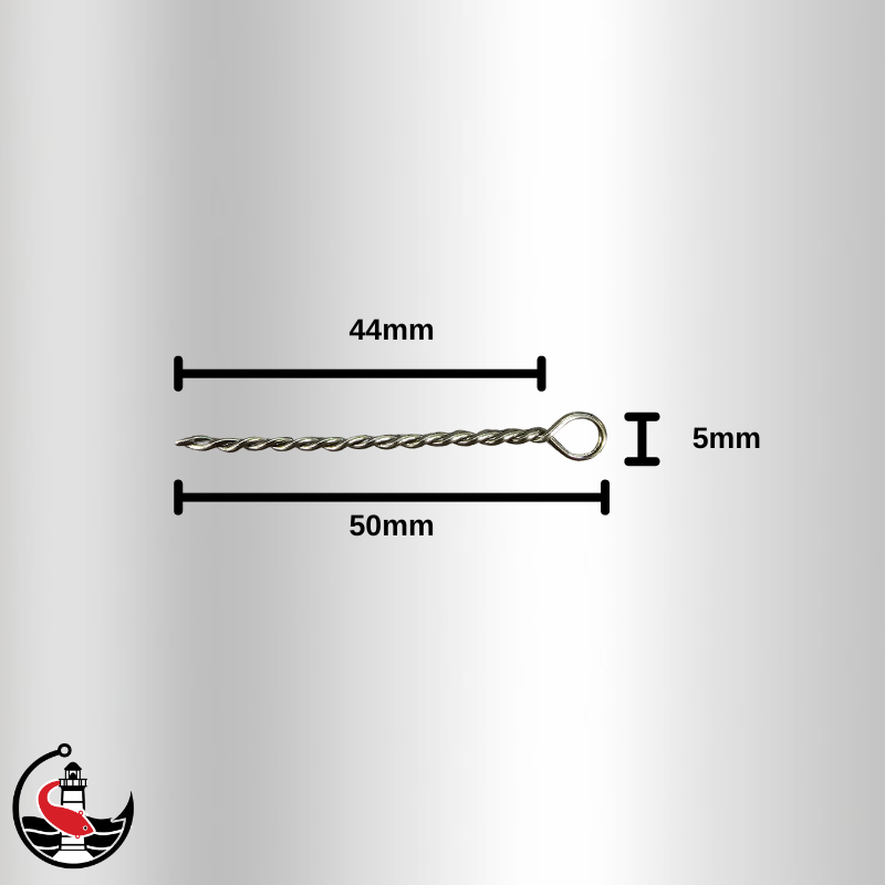 Twisted Wire Screw Eyes - 1mmx50mm