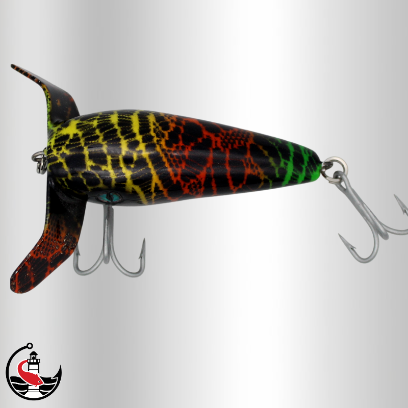 "Stormer" ST90 90mm Surface Lure - Black Rainbow