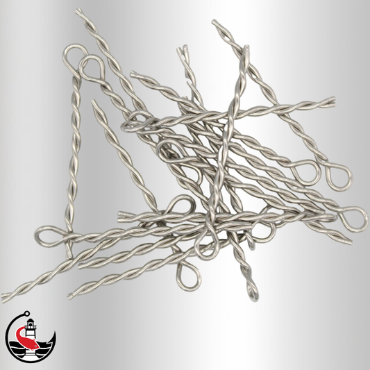 Twisted Wire Screw Eyes - 1.6mmx65mm