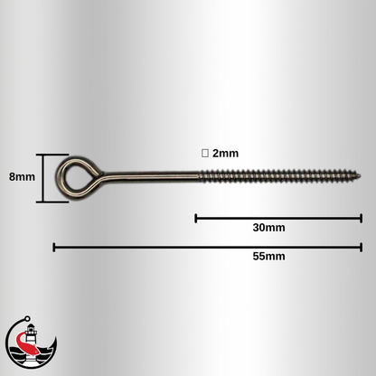 Screw Eyes - Large 55mm