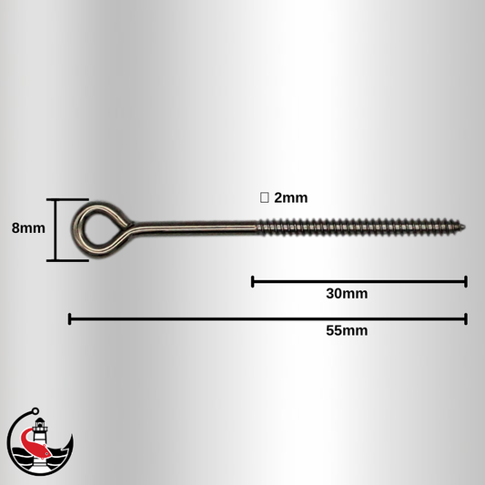Screw Eyes - Large 55mm