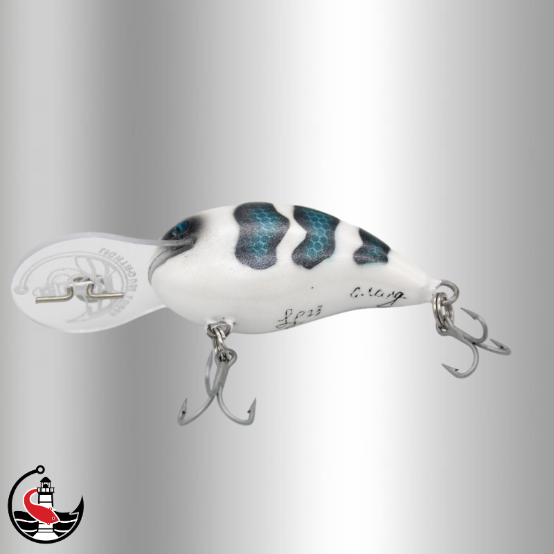 "Micro Stomper 55" 55mm Diving Crankbait - White Torn