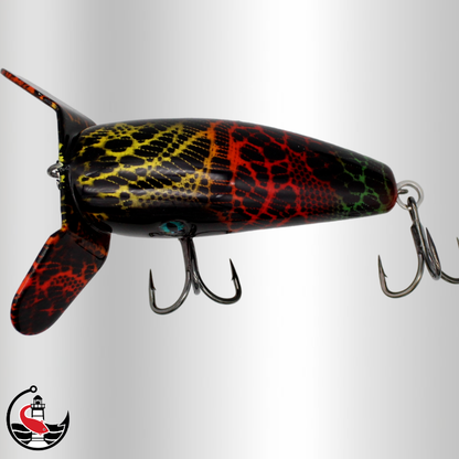 "Stormer" ST90 90mm Surface Lure - Black Rainbow