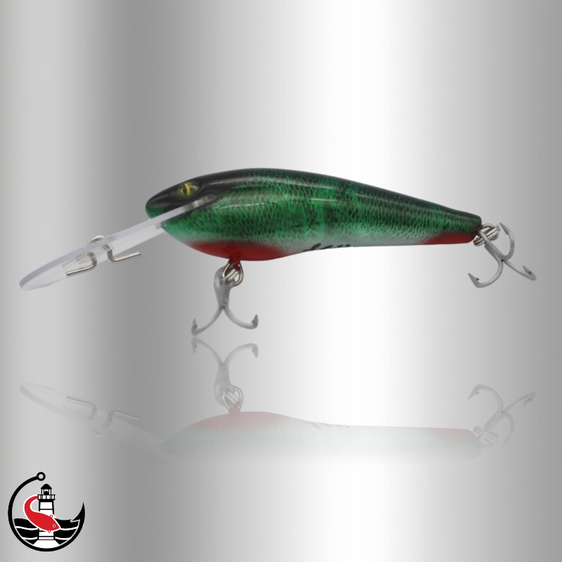 "Scorcher" LS75 75mm Deep Diver - Green Reflector